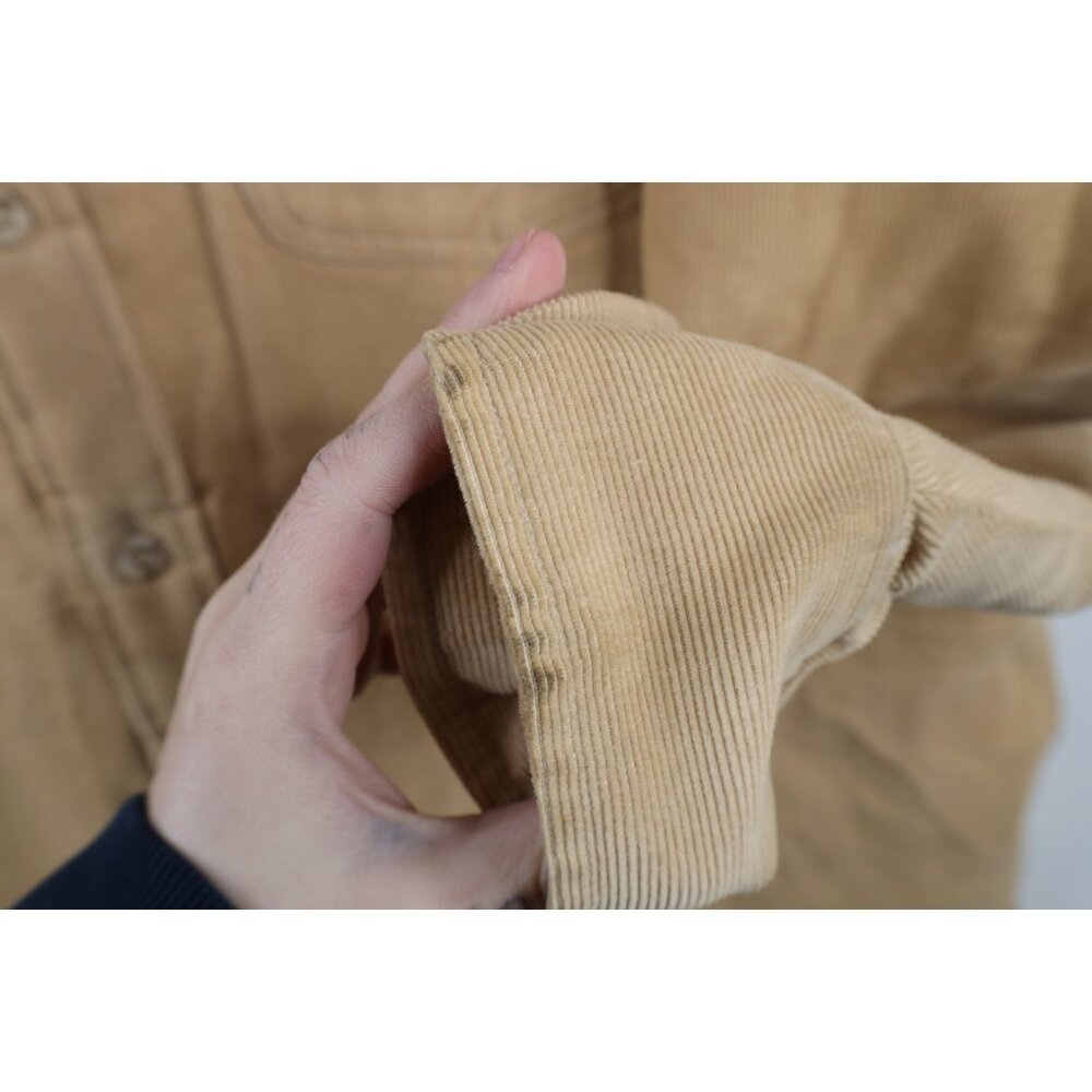 Vtg 70s Streetwear Mens Large Distressed Quilted Corduroy Shirt Jacket Jac Shirt - Picture 8 of 16
